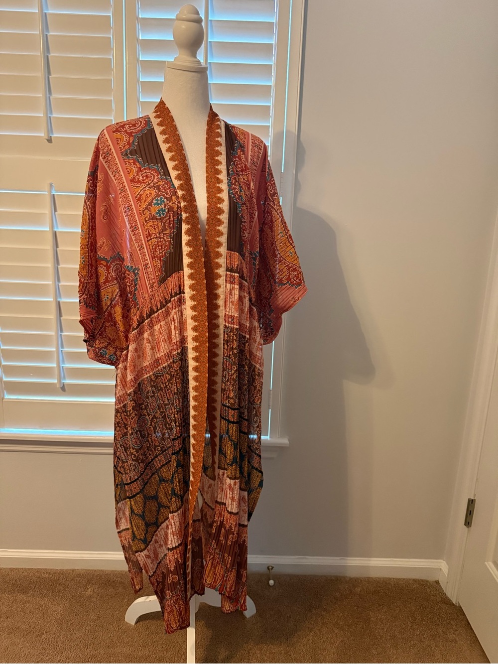Boho Patchwork Paisley Duster
